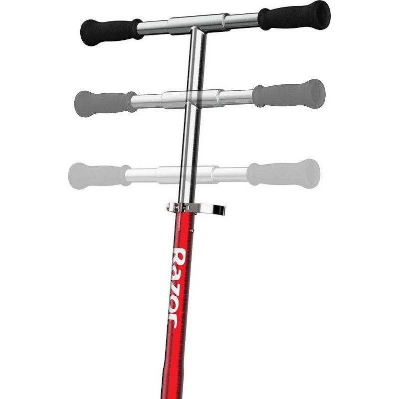 slide 4 of 5, Razor A5 Lux Kick Scooter - Cherry Red: Steel Frame, Urethane Wheels, 220 lb Capacity, 220 lb