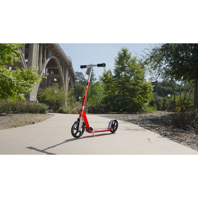 slide 5 of 5, Razor A5 Lux Kick Scooter - Cherry Red: Steel Frame, Urethane Wheels, 220 lb Capacity, 220 lb