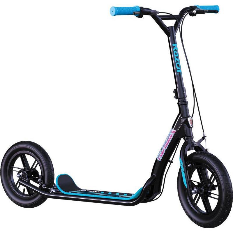 slide 1 of 5, Razor Flashback Kick Scooter - Black: Steel Frame, Hand Brake, 220 lb Capacity, 220 lb