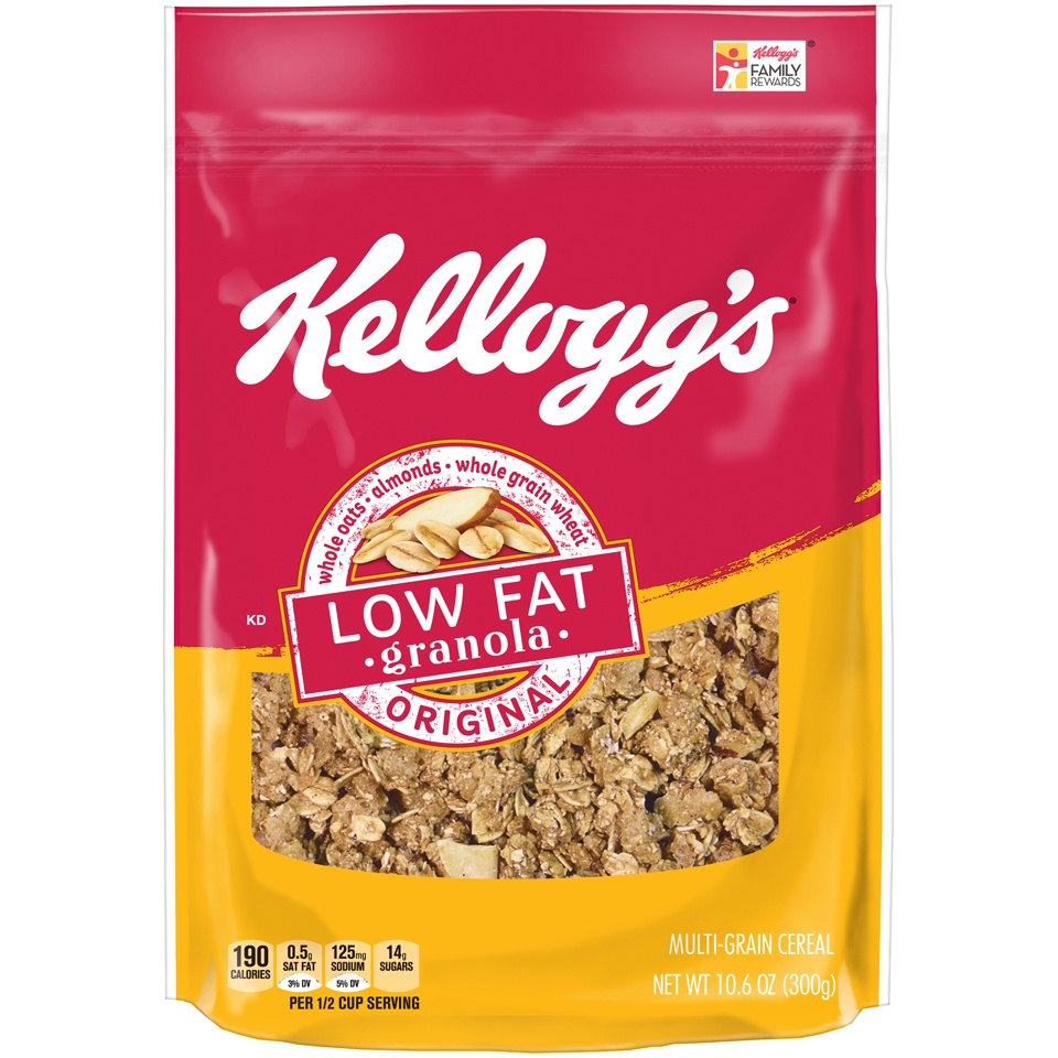 slide 1 of 6, Kellogg's Original Low Fat Granola Cereal, 10.6 oz