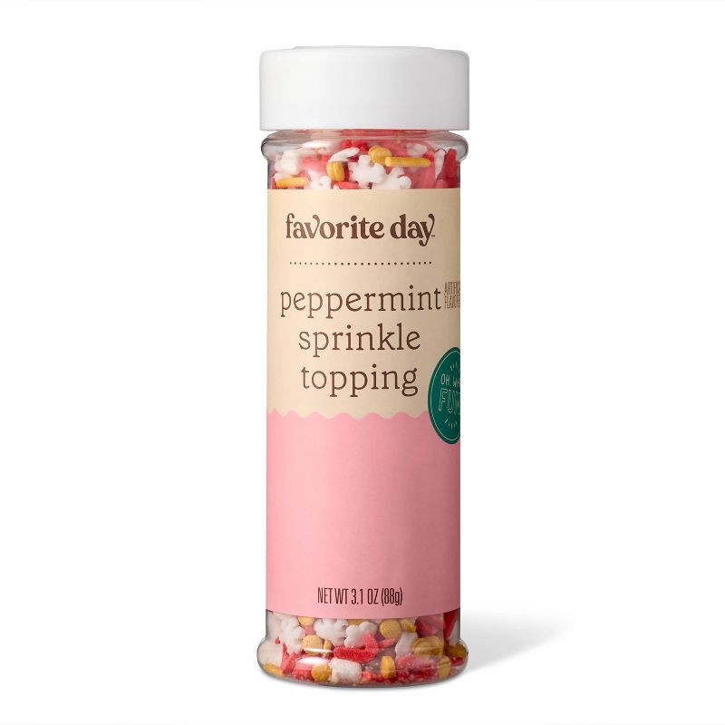 slide 1 of 3, Holiday Peppermint Flavored Sprinkles - 3.1oz - Favorite Day™, 3.1 oz