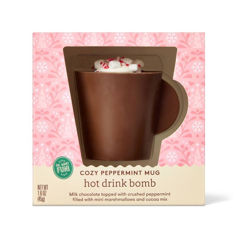 slide 1 of 4, Christmas Peppermint Latte Mug Shaped Hot Cocoa Bomb - 1.6oz - Favorite Day™, 1.6 oz