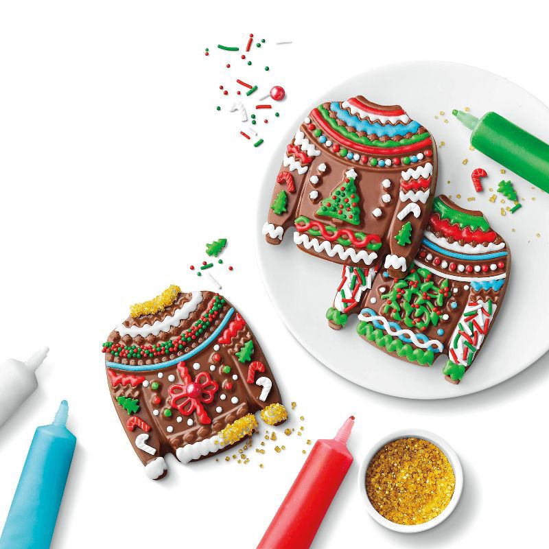 slide 4 of 4, Christmas Three Chocolate Ugly Sweaters Decorating Kit - 8.6oz/3ct - Favorite Day™, 8.6 oz, 3 ct