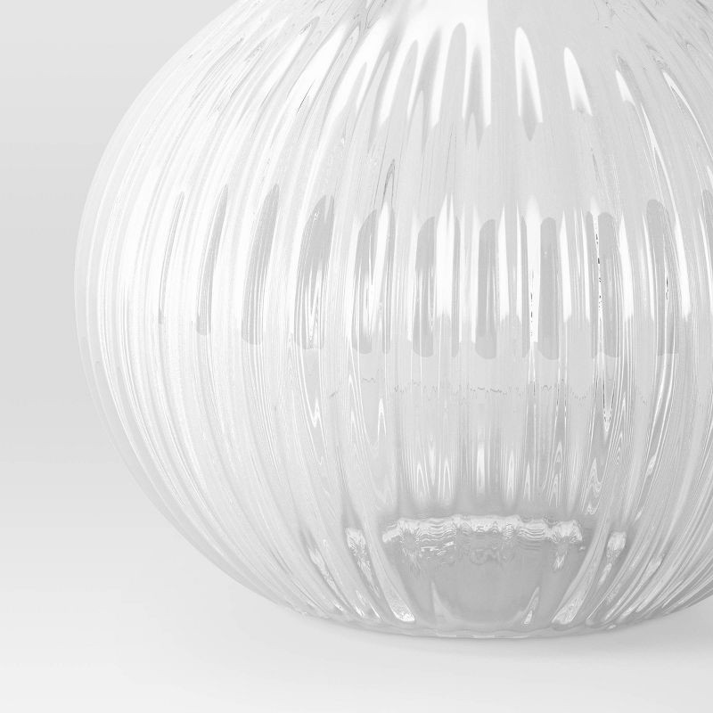 slide 3 of 3, Ribbed Round Vase Clear - Room Essentials™, 1 ct