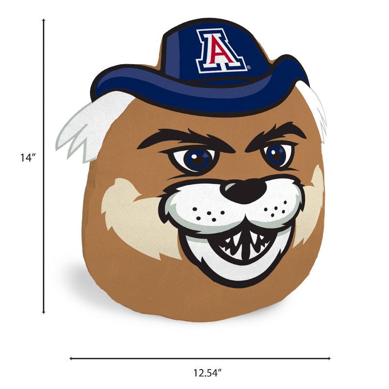 slide 2 of 4, NCAA Arizona Wildcats Plushie Mascot Pillow: Sports Team Logo Novelty Pillow, 1 ct