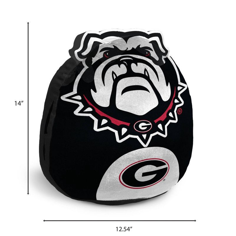 slide 3 of 3, NCAA Georgia Bulldogs Plushie Mascot Pillow: Sports Team Logo Dorm Decor, 1 ct
