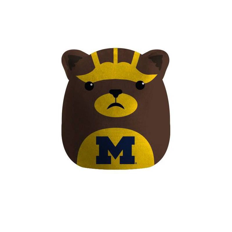 slide 2 of 5, NCAA Michigan Wolverines Plushie Mascot Pillow: Sports Team Logo Novelty Pillow, 1 ct