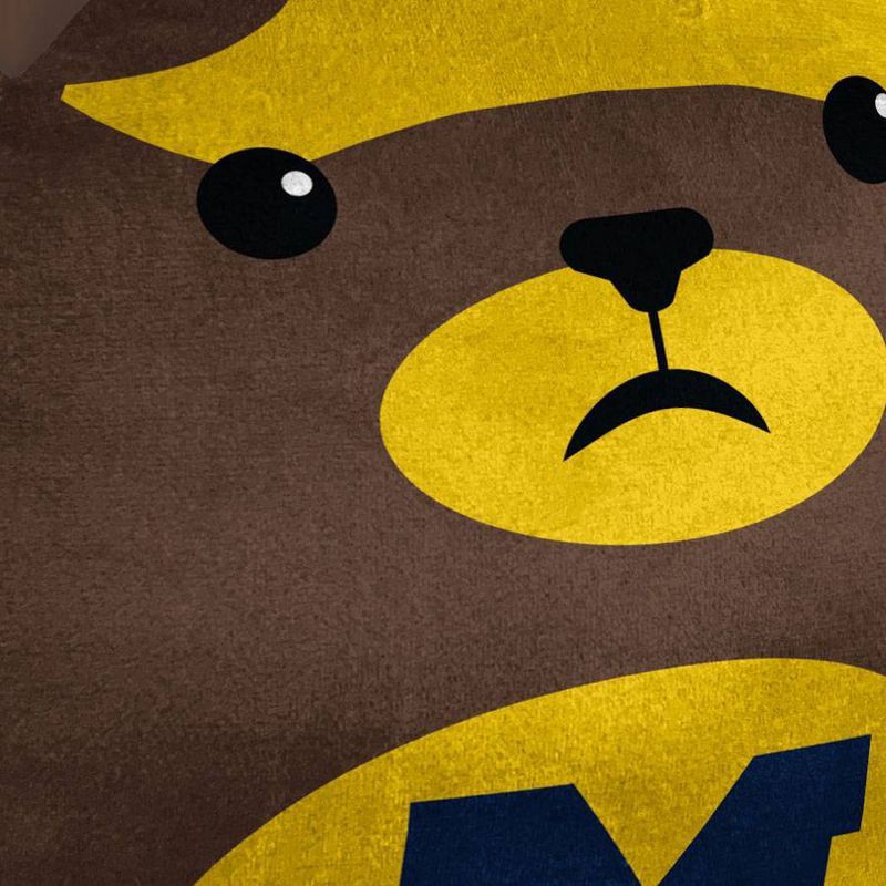 slide 4 of 5, NCAA Michigan Wolverines Plushie Mascot Pillow: Sports Team Logo Novelty Pillow, 1 ct