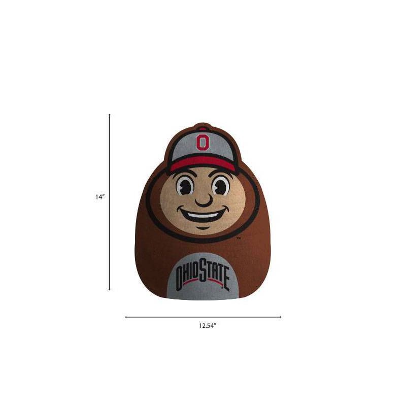 slide 2 of 2, NCAA Ohio State Buckeyes Mascot Pillow: Sports Team Logo Plush Novelty, 1 ct