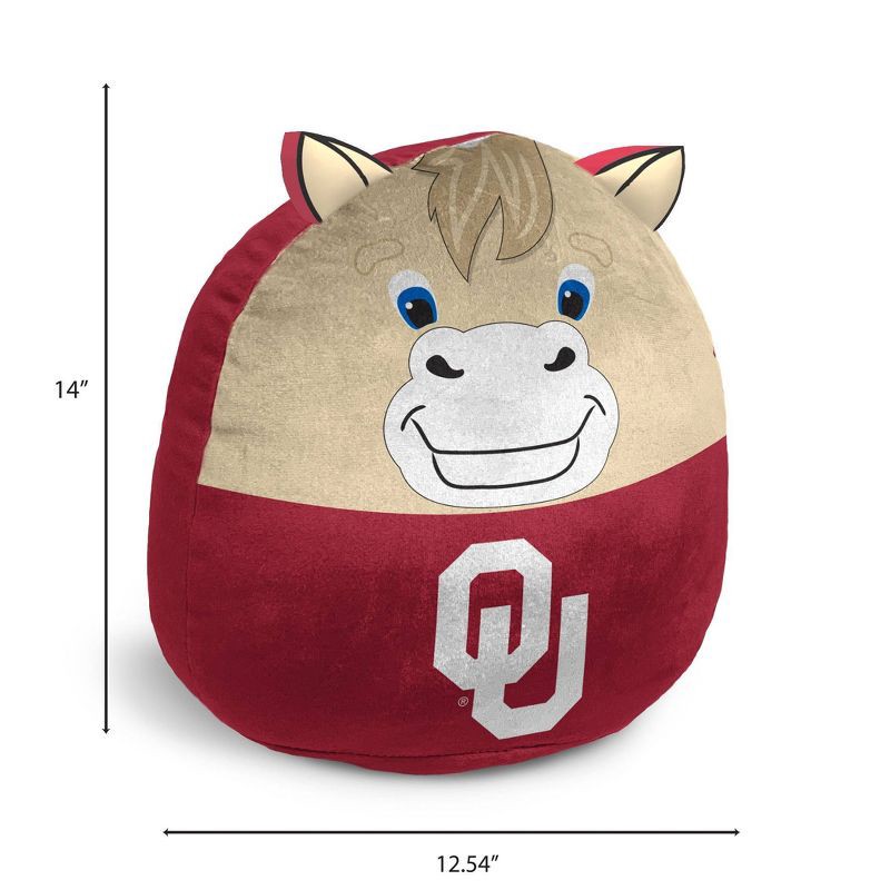 slide 3 of 3, NCAA Oklahoma Sooners Plushie Mascot Pillow: Sports Team Logo Novelty Pillow, 1 ct