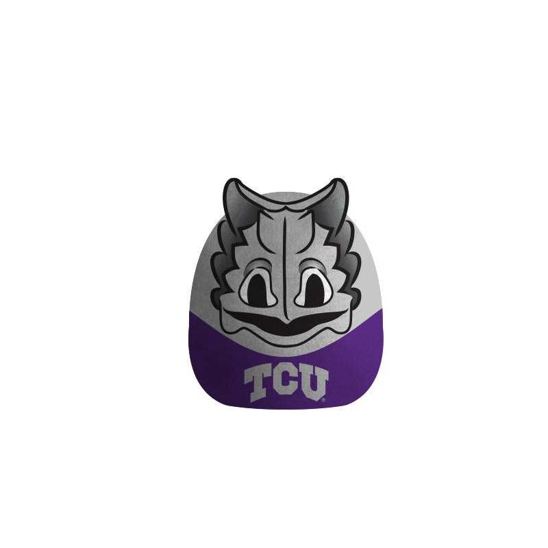 slide 3 of 3, NCAA TCU Horned Frogs Plushie Mascot Pillow: Sports Novelty Throw Pillow, 1 ct
