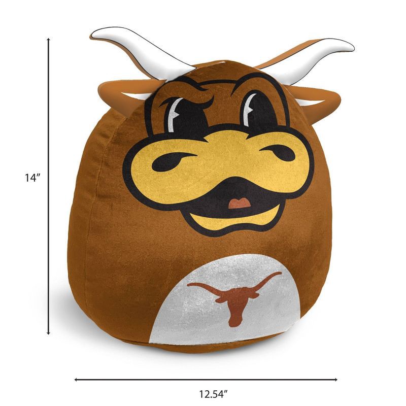 slide 3 of 3, NCAA Texas Longhorns Plushie Mascot Pillow: Sports Team Logo Novelty Pillow, 1 ct