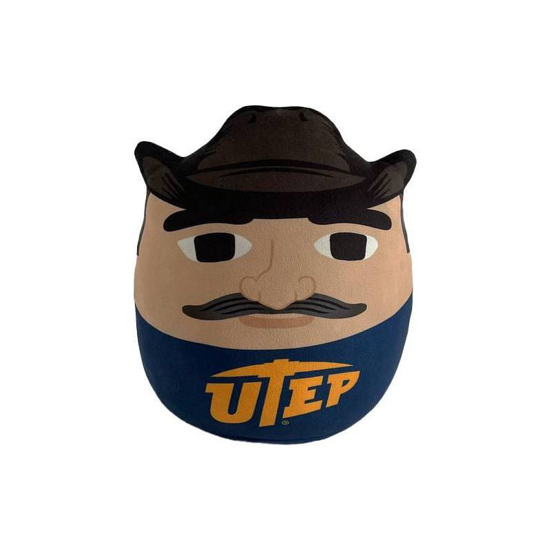 slide 1 of 2, NCAA UTEP Miners Mascot Pillow: Sports Team Logo Novelty Plush Pillow, Indoor Decor, 1 ct