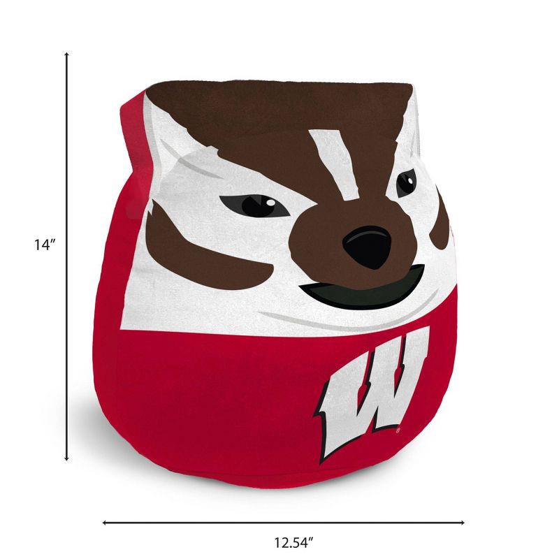 slide 2 of 3, NCAA Wisconsin Badgers Plushie Mascot Pillow: Sports Team Logo Novelty Pillow, 1 ct