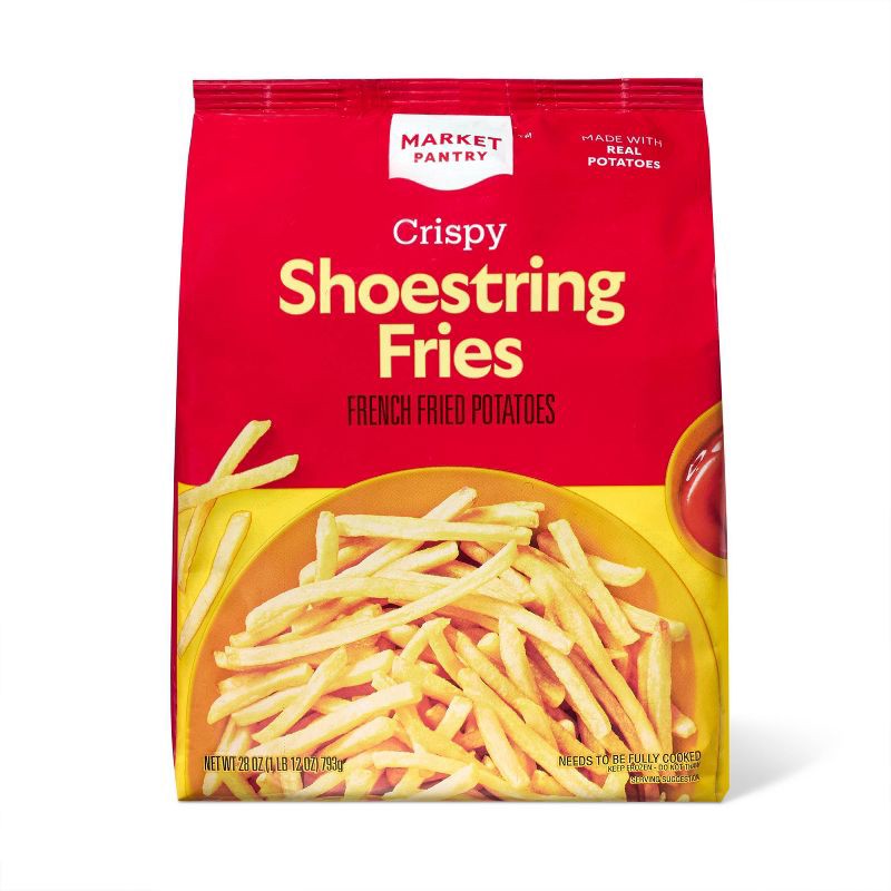 slide 1 of 3, Frozen Crispy Shoestring Fries - 28oz - Market Pantry™, 28 oz