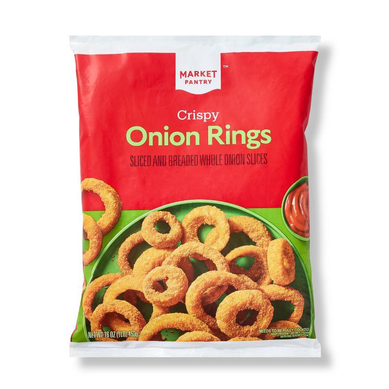 slide 1 of 3, Frozen Crispy Onion Rings - 16oz - Market Pantry™, 16 oz