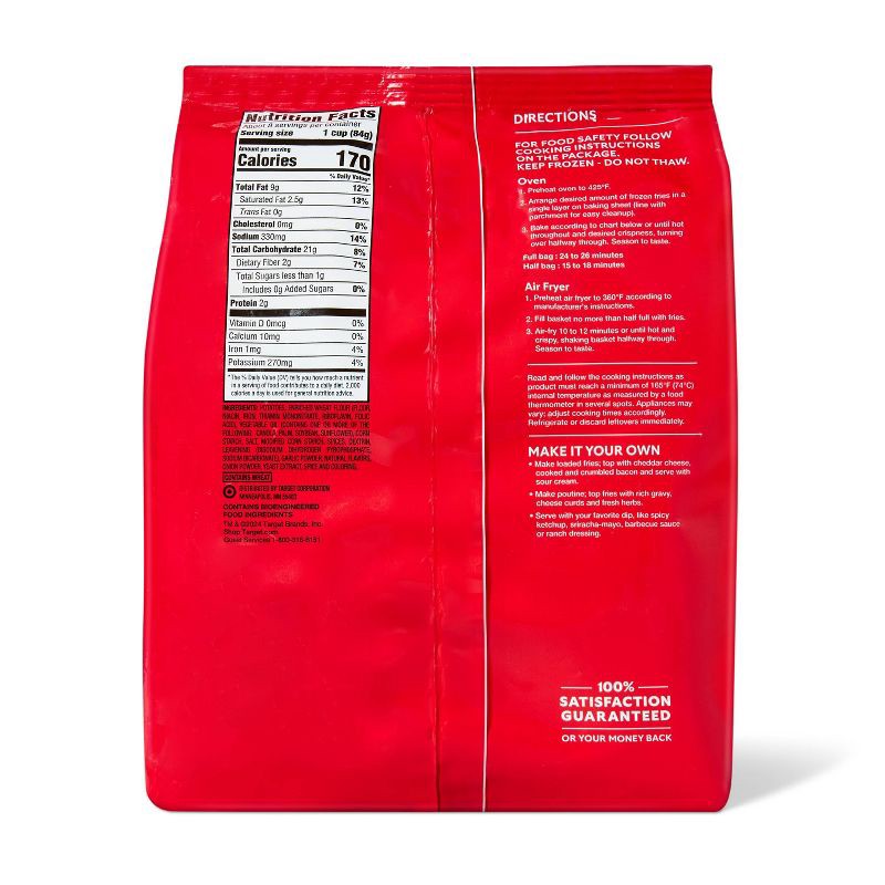 slide 2 of 3, Frozen Crispy Seasoned Waffle-Cut French Fries - 24oz - Market Pantry™, 24 oz