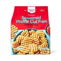 Frozen Crispy Seasoned Waffle-Cut French Fries - 24oz - Market Pantry™