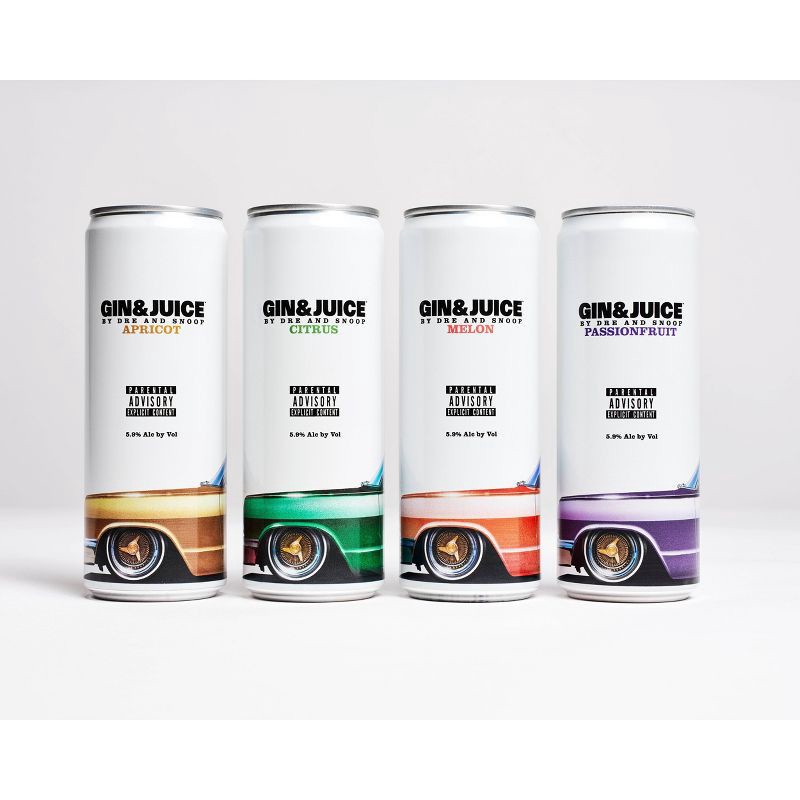 slide 2 of 6, Gin & Juice by Dre and Snoop Gin & Juice Variety - 8pk/355ml Cans, 8 ct, 355 ml