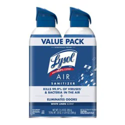 Lysol Air Sanitizer Spray - White Linen - 10oz/2ct