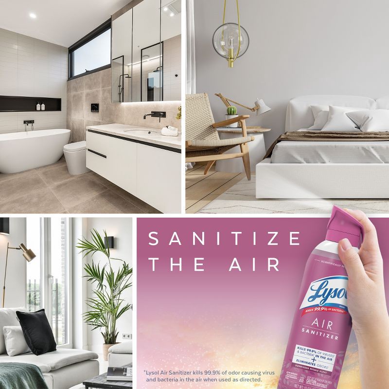 slide 4 of 6, Lysol Sunkissed Petals Air Sanitizer Spray - 10oz, 10 oz