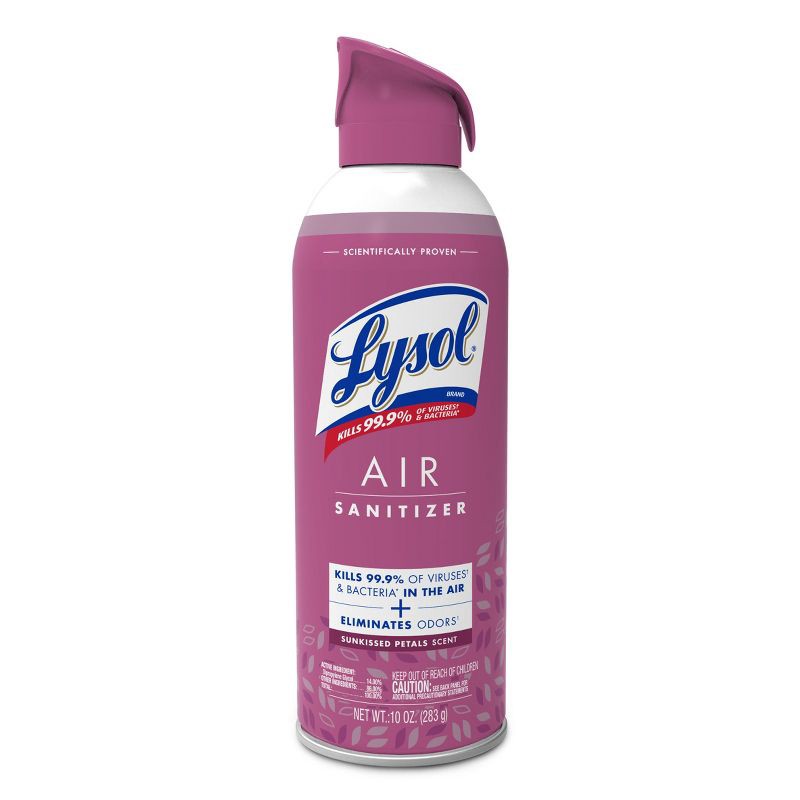 slide 1 of 2, Lysol Sunkissed Petals Air Sanitizer Spray - 10oz, 10 oz