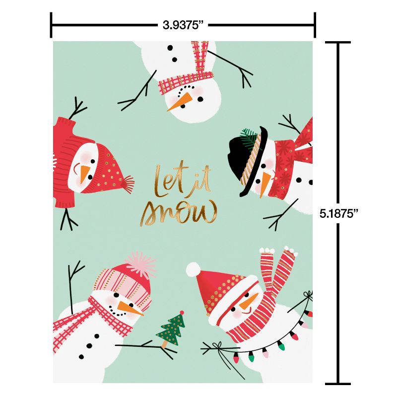 slide 4 of 5, American Greetings 10ct Christmas Cards Boxed with Envelopes 'Let it Snow', 10 ct