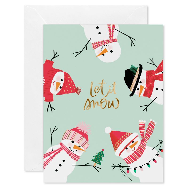 slide 1 of 5, American Greetings 10ct Christmas Cards Boxed with Envelopes 'Let it Snow', 10 ct