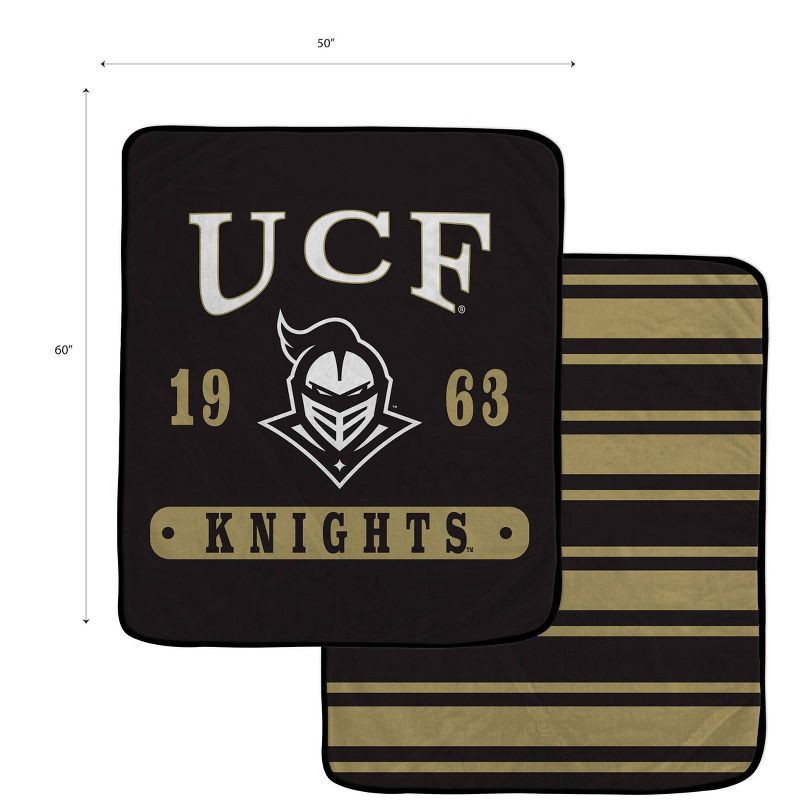 slide 2 of 3, NCAA UCF Knights Varsity Plaque Double Sided Royal Plush Blanket: Sports Team Logo, 1 ct