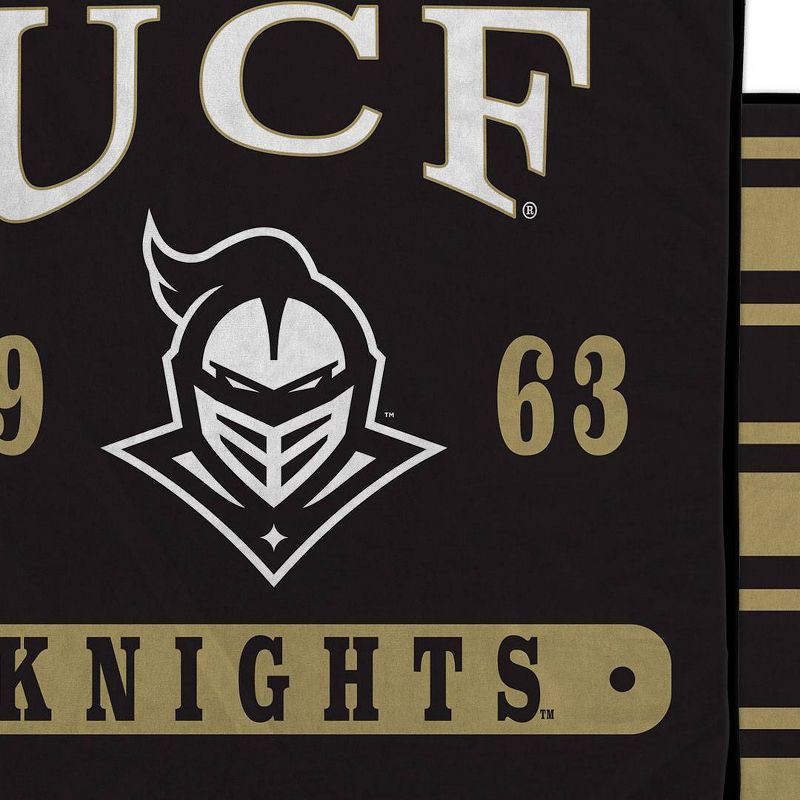 slide 3 of 3, NCAA UCF Knights Varsity Plaque Double Sided Royal Plush Blanket: Sports Team Logo, 1 ct