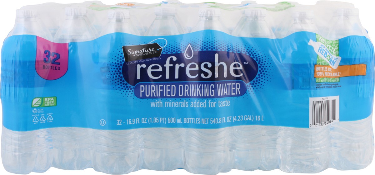 slide 6 of 9, Refreshe Signature Select Drinking Water Purified - 32-16.9 Fl. Oz., 32 ct
