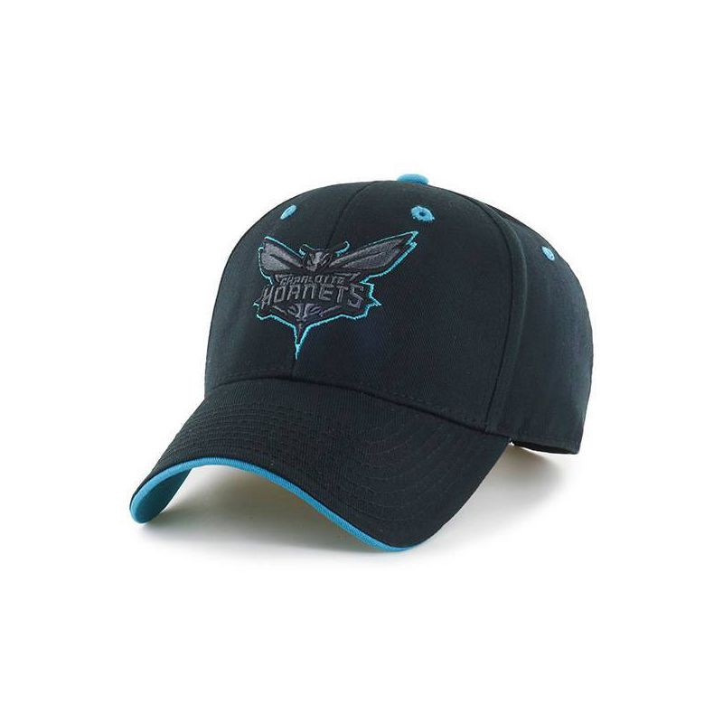 slide 1 of 2, NBA Charlotte Hornets Black Money Maker Mesh Hat: Adjustable Snapback, Team Logo Design, 1 ct