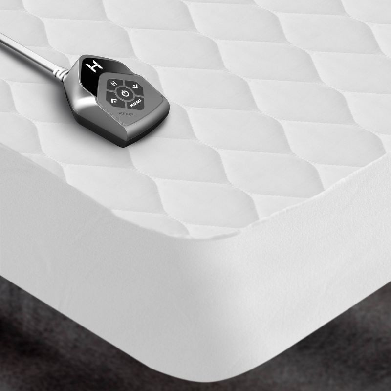 slide 1 of 4, Biddeford Blankets Biddeford Full Electric Heated Quilted Mattress Pad: 10 Heat Settings, Cotton-Poly Blend, Fits 16" Depth, 1 ct