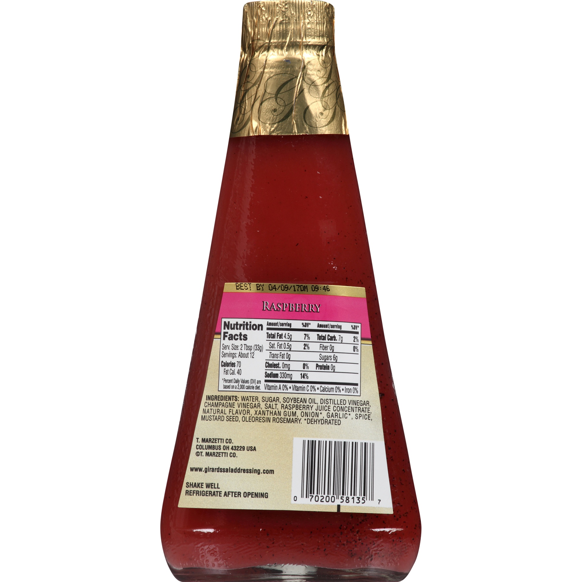 slide 6 of 6, Girard's Raspberry Dressing, 12 fl oz