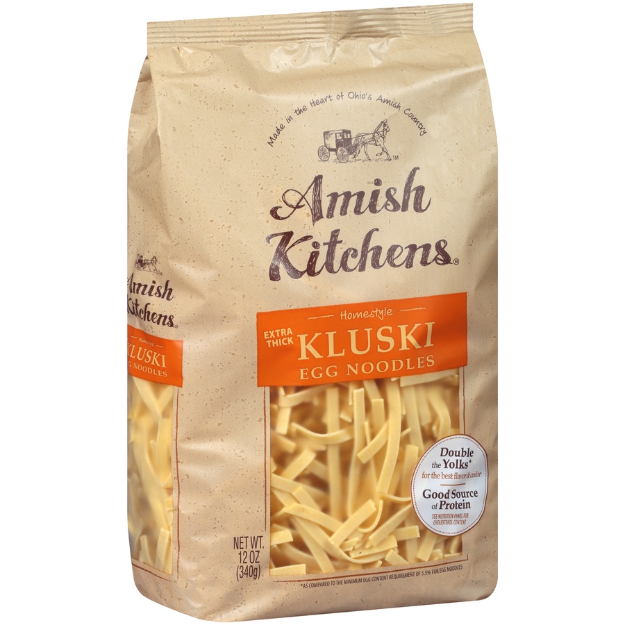 slide 7 of 8, Amish Kitchens Egg Noodles Extra Thick Homestyle Kluski Bag - 12 Oz, 12 oz