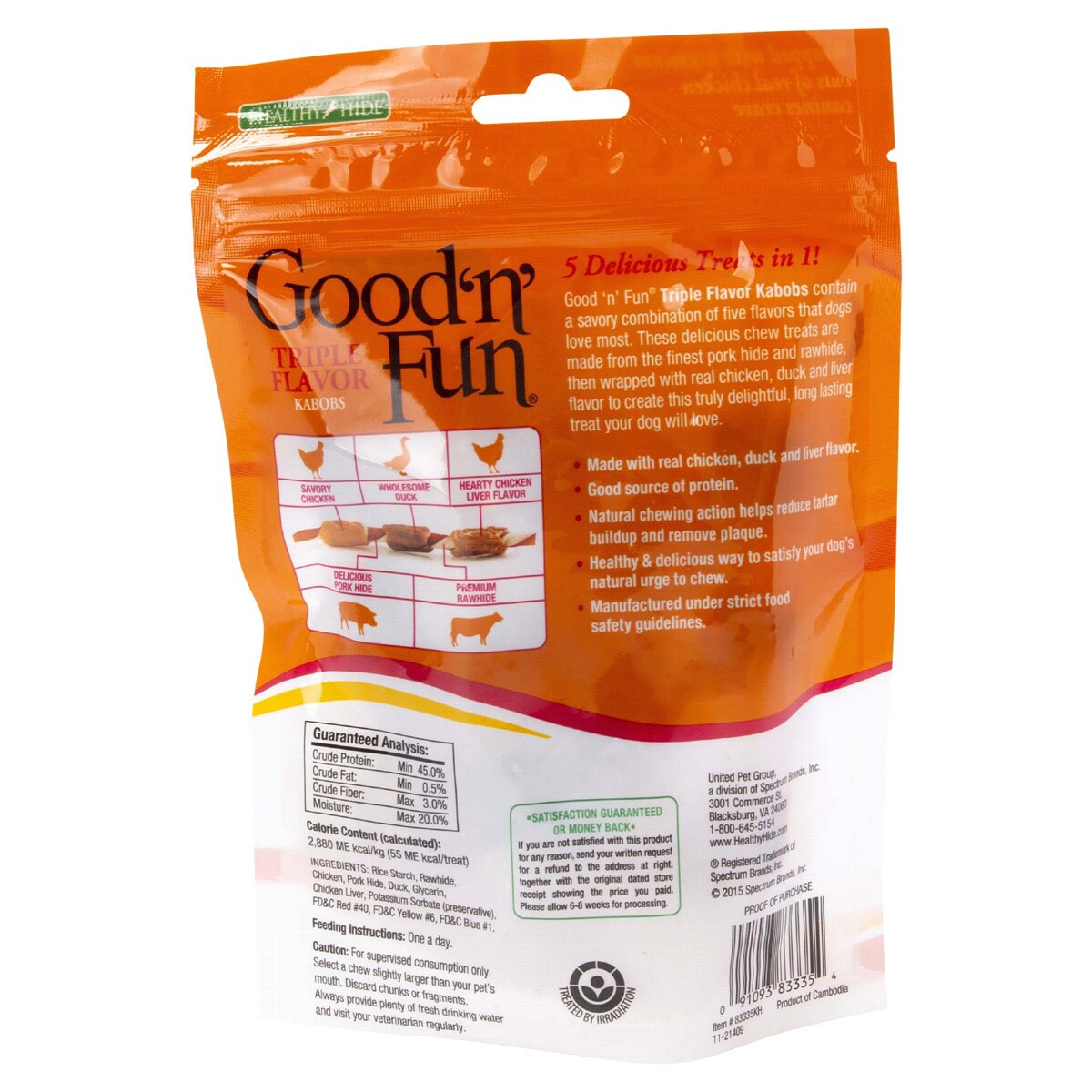 slide 2 of 2, Good 'n' Fun Kabobs Triple Flavor Snack for All Dogs 4.0 oz, 4 oz