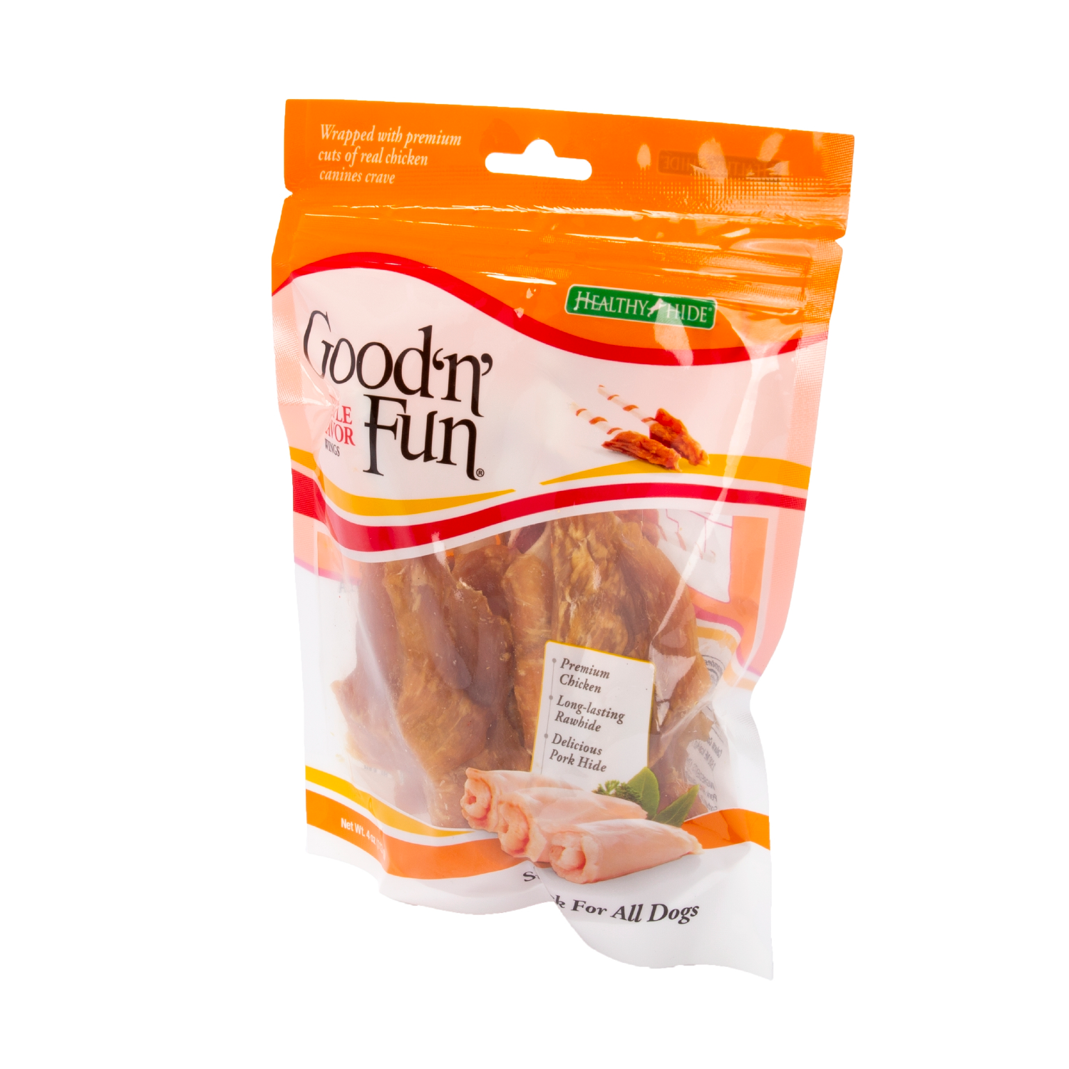 slide 4 of 5, Good 'n' Fun Wings Triple Flavor Snacks for All Dogs 4.0 oz, 4 oz