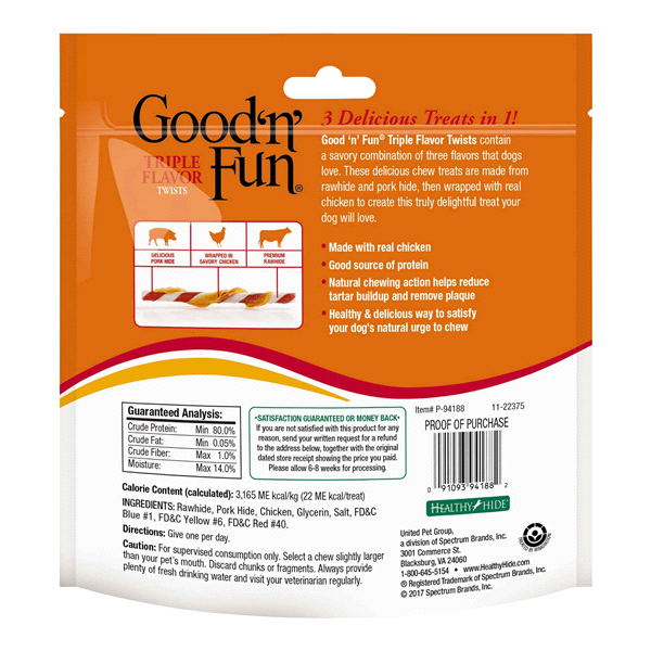 Good 'n' Fun Twists Triple Flavor Snack for Dogs 17.2 oz 17.2 oz Shipt