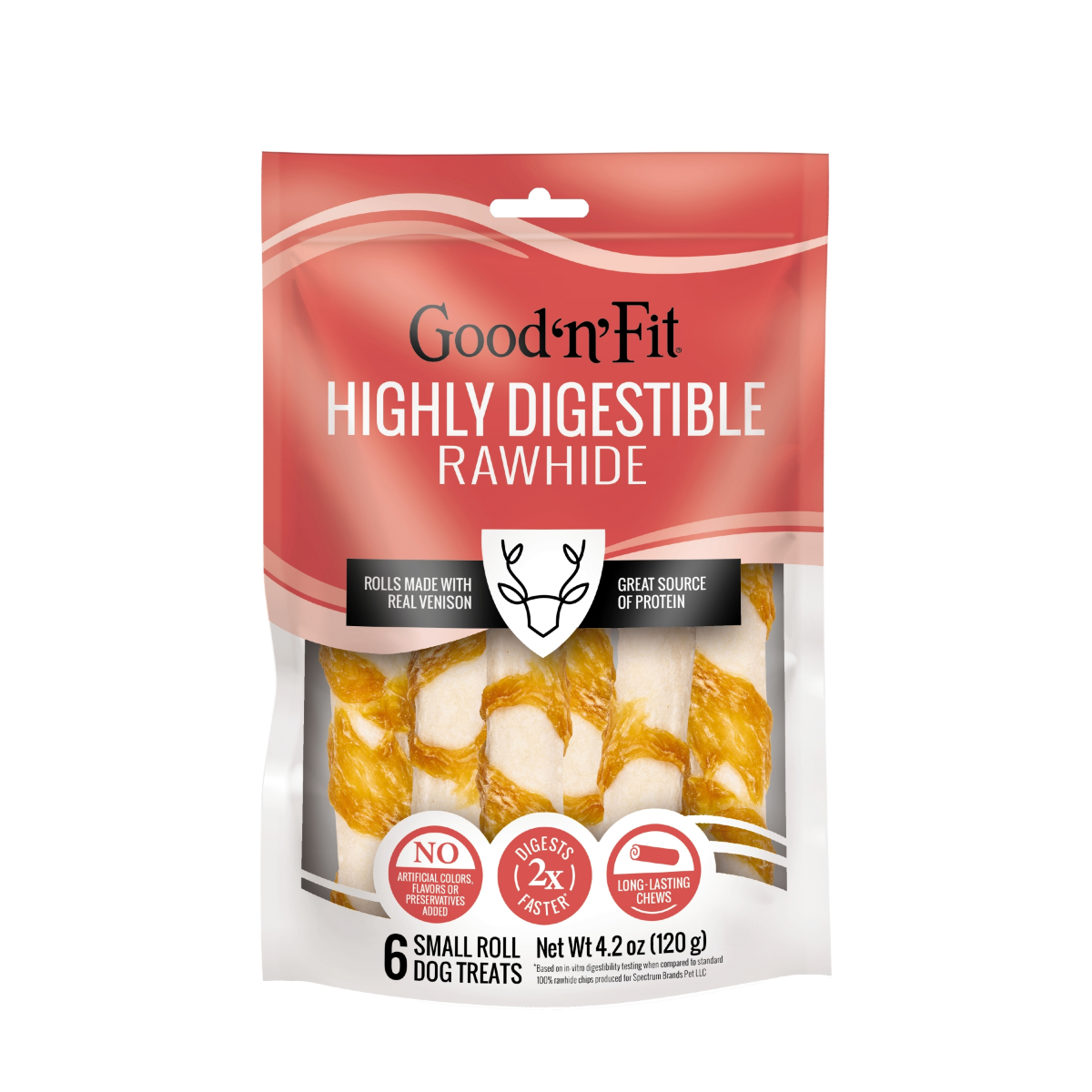 slide 1 of 1, GOOD N FIT Good 'n' Fit Venison Small Roll 6ct, 6 ct