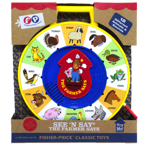 slide 1 of 4, Fisher-Price Classic Farmer Says See'n Say, 1 ct