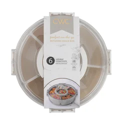 Cook With Color 6 Compartment Turntable Round Snackle Box