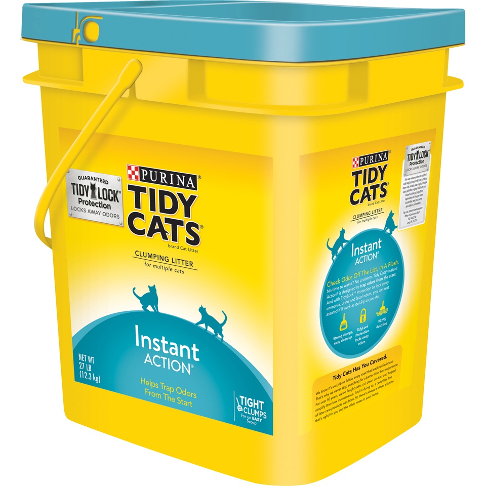 slide 4 of 8, Tidy Cats Instant Action Cat Litter, 27 lb