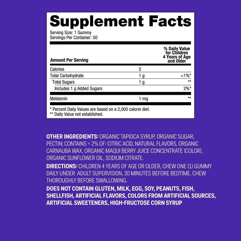 slide 5 of 5, Kids' Melatonin Gummies - 1mg - 50ct - up&up™, 1mg, 50 ct