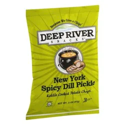 Deep River Snacks New York Spicy Dill Pickle Kettle Cooked Potato Chips 2.0 oz