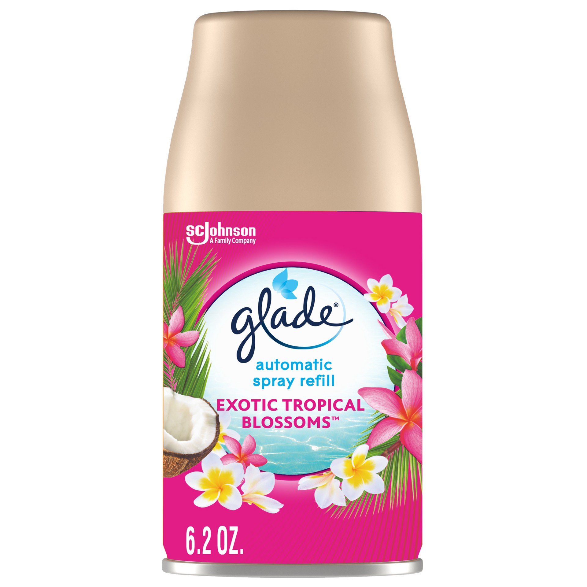 slide 4 of 5, Glade Automatic Spray Refill, Air Freshener, Exotic Tropical Blossoms, 6.2 oz, 6.2 oz