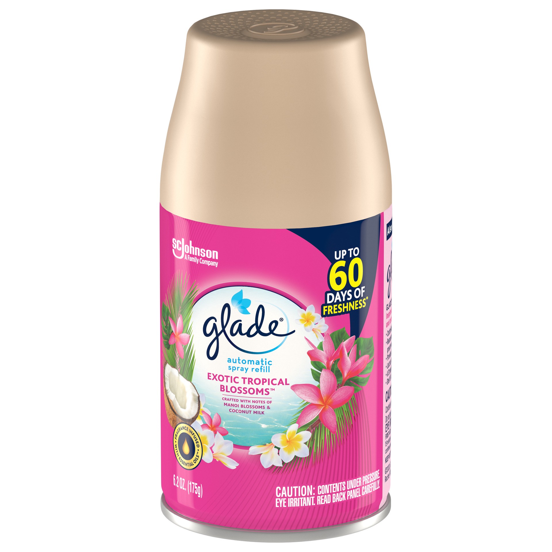 slide 3 of 5, Glade Automatic Spray Refill, Air Freshener, Exotic Tropical Blossoms, 6.2 oz, 6.2 oz