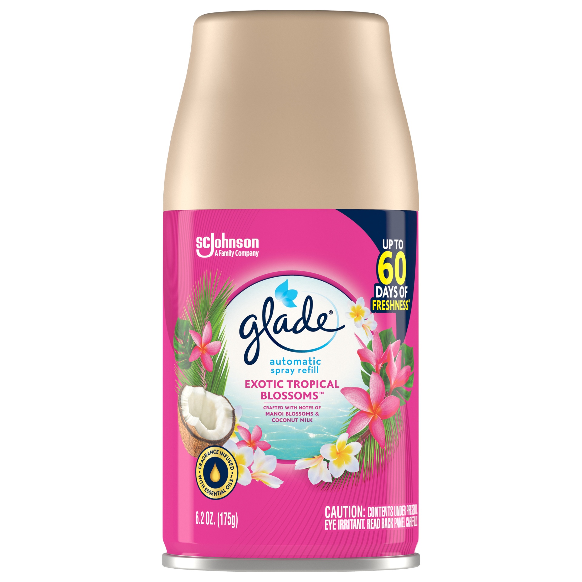 slide 1 of 7, Glade Exotic Tropical Blossoms Automatic Spray Refill, 6.2 oz