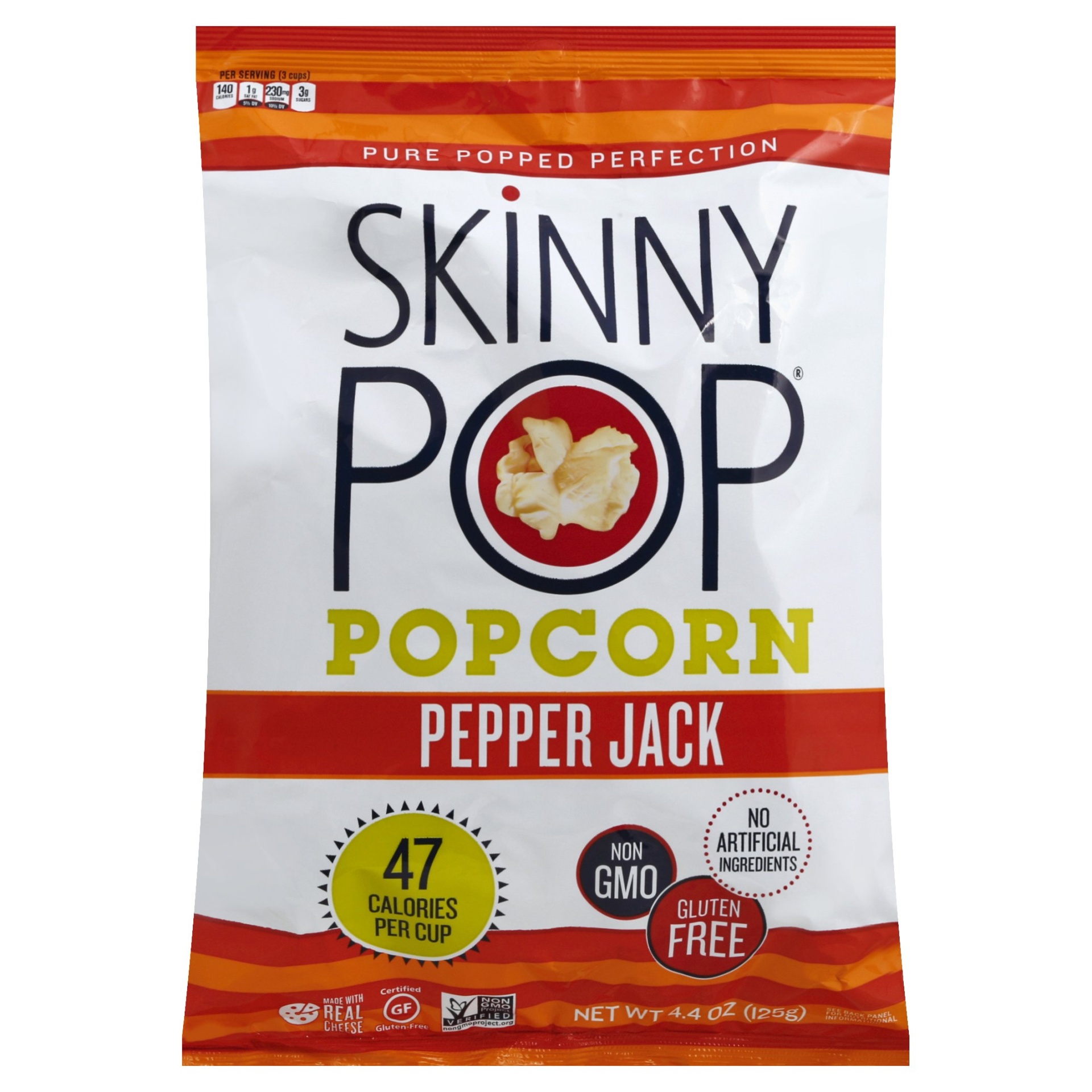 slide 1 of 6, SkinnyPop Pepper Jack Popcorn, 4.4 oz