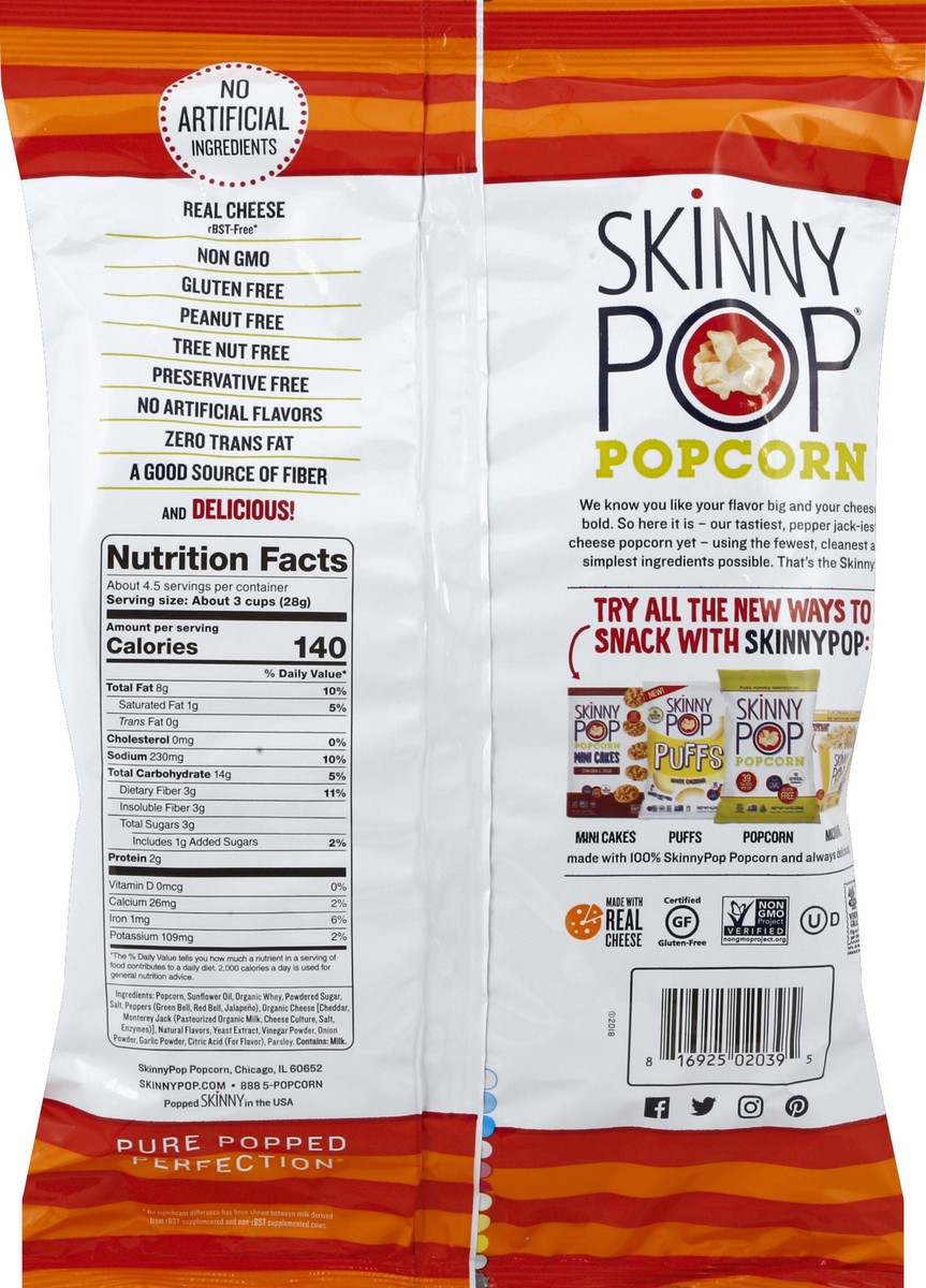 slide 6 of 6, SkinnyPop Pepper Jack Popcorn, 4.4 oz