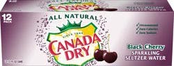 Canada Dry Black Cherry Sparkling Seltzer Water, 12 fl oz cans, 12 pack